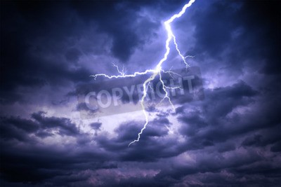 Papier peint  Ciel avec des éclairs