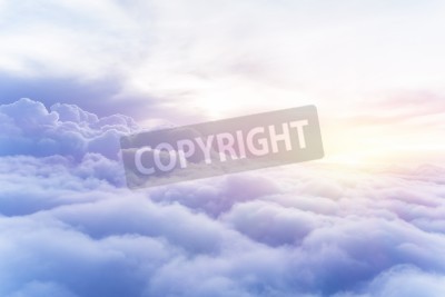 Papier peint  Ciel avec des nuages pastel