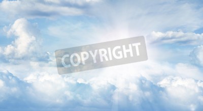 Papier peint  Ciel avec des rayons de soleil