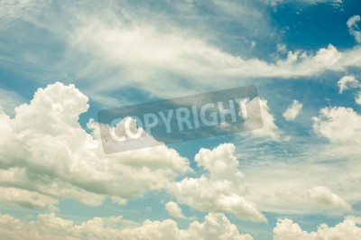 Papier peint  Ciel bleu nuages clairs