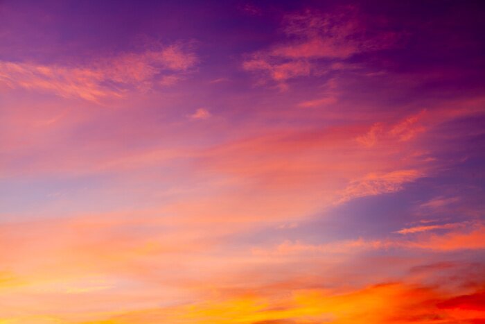 Papier peint  Ciel dans des tons rouges