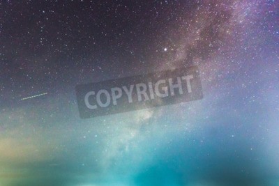 Papier peint  Ciel étoilé dans des tons violets