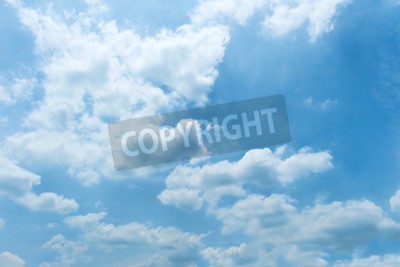 Papier peint  Ciel parsemé de nuages blancs