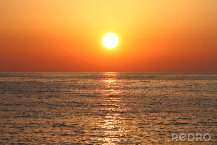 Papier peint  Ciel sans nuage au coucher du soleil