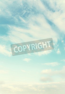 Papier peint  Ciel turquoise avec des nuages