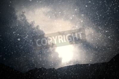 Papier peint  Ciel version aquarelle