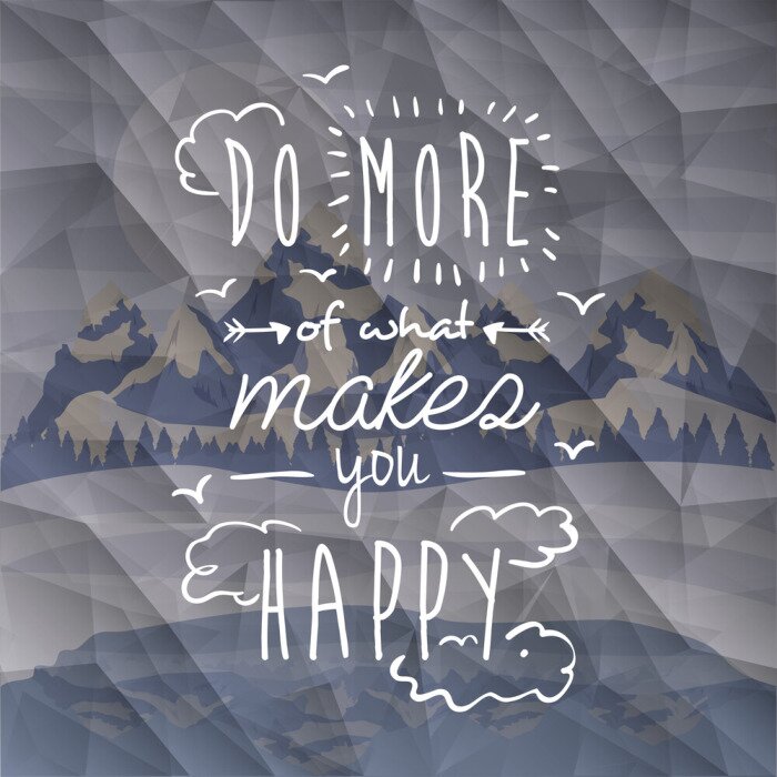 Papier peint  Citation typographique entourée de nuages