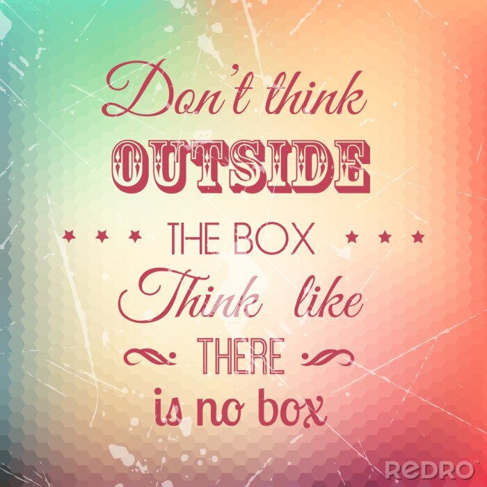 Papier peint  Citation typographique sur la pensée créative