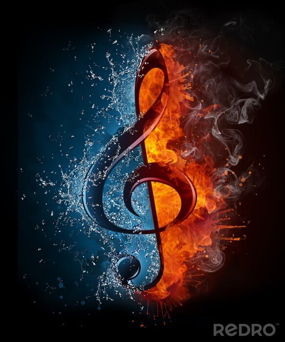 Papier peint  Clef de sol