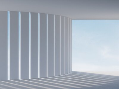 Papier peint  Cloître moderne avec piliers