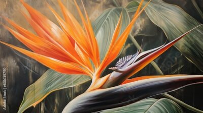 Papier peint  close up of flower plant bird of paradise