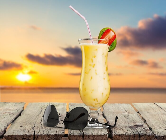 Papier peint  Cocktail au coucher du soleil