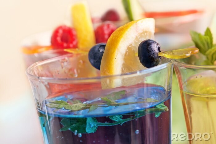 Papier peint  Cocktails d'été colorés