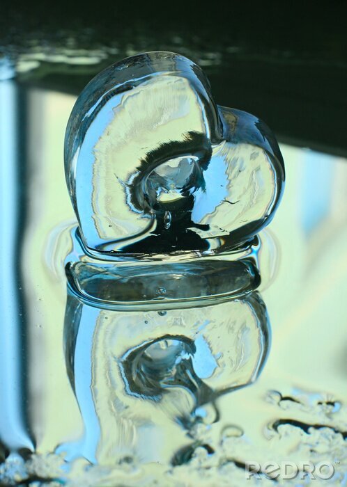 Papier peint  coeur de verre