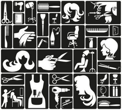 Papier peint  Coiffure icônes