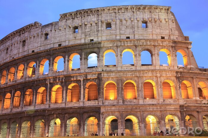 Papier peint  Colisée de nuit, Rome, Italie