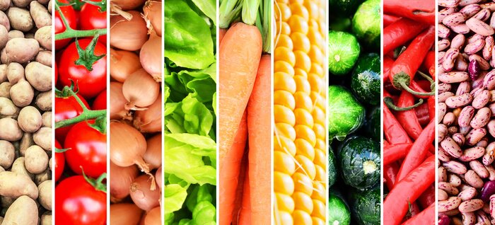 Papier peint  Collage de légumes