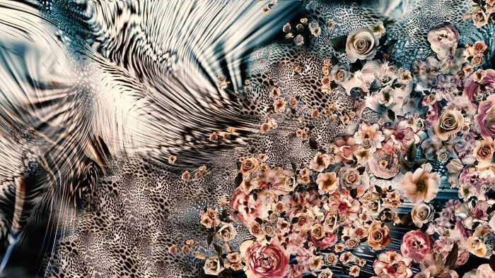 Papier peint  Collage de textures décoratives