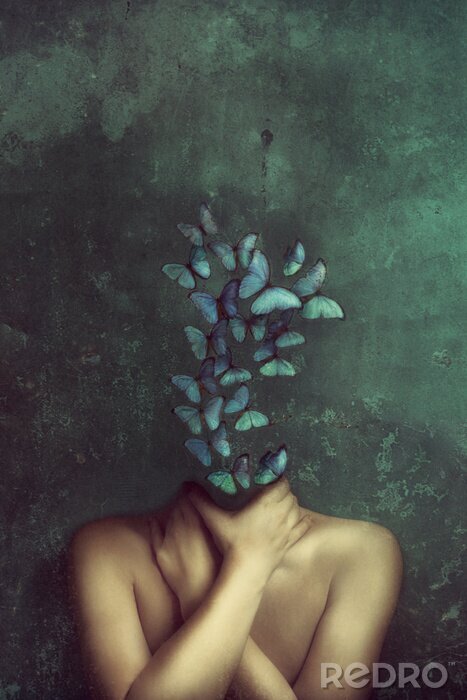 Papier peint  Collage magnifique avec des papillons