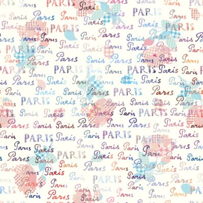 Papier peint  Collage parisien