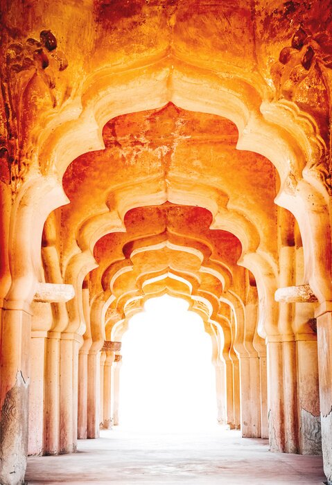 Papier peint  Colonnes orientales à l'aquarelle