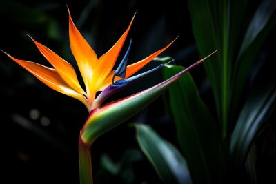 Papier peint  Colorful colored strelitzia botanical flower tropic exotic multi