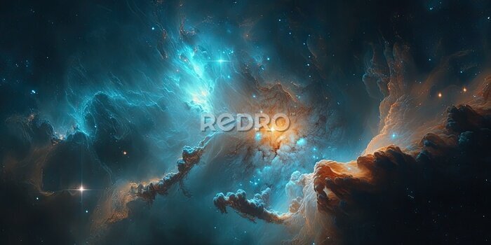 Papier peint  Colorful space galaxy cloud nebula. Stary night cosmos. Universe science astronomy. Supernova background wallpaper