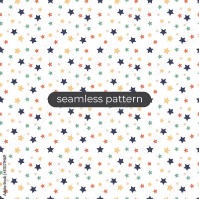 Papier peint  Coloured stars pattern background with seamless patern style