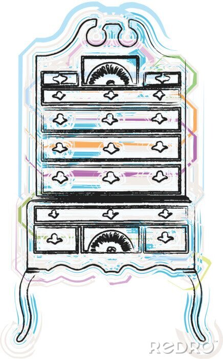 Papier peint  Commode Jukebox