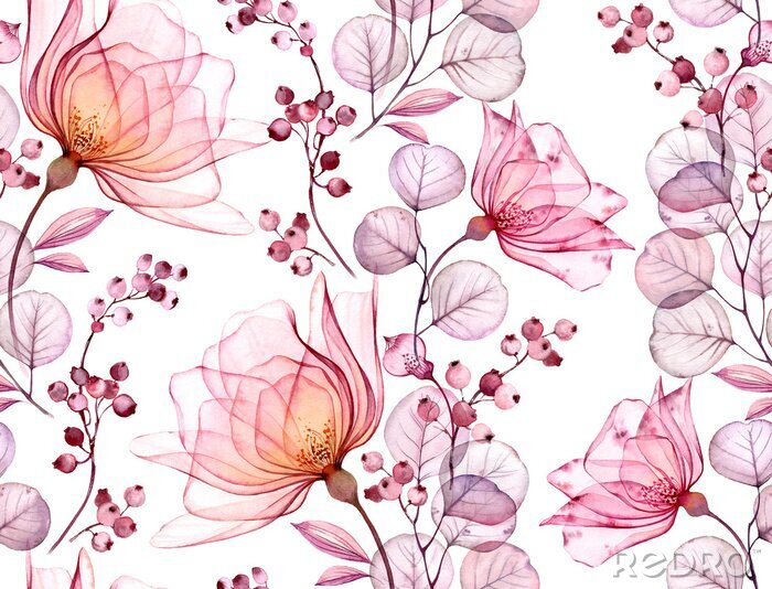 Papier peint  Composition de la plante rose