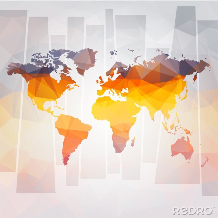 Papier peint  Concept moderne de vecteur de la carte du monde