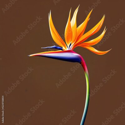 Papier peint  Concept photo of Strelitzia flower with space for text