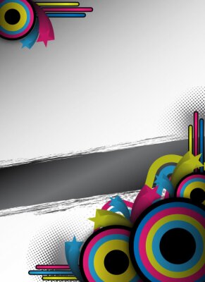 conception abstraite de prospectus rétro