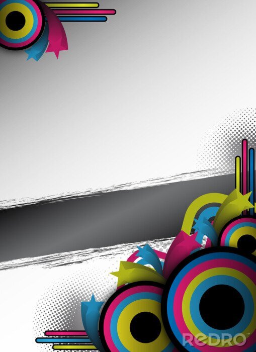 Papier peint  conception abstraite de prospectus rétro