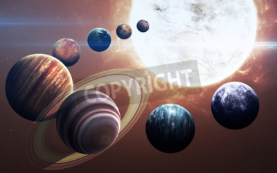 Papier peint  Configuration spatiale du système solaire