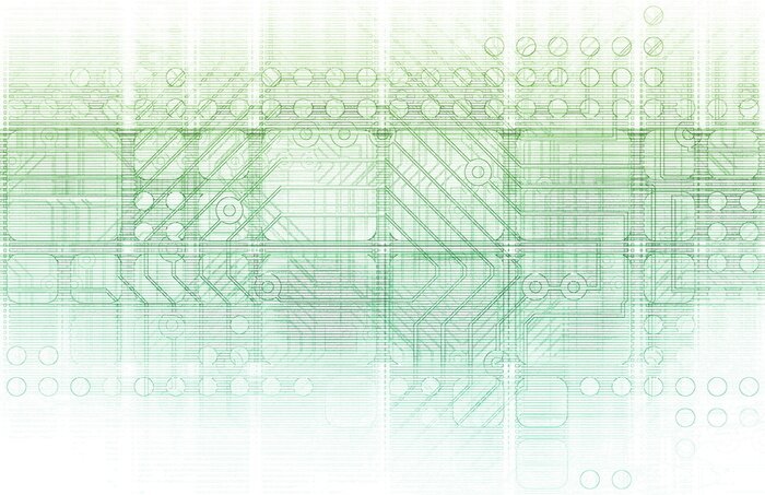 Papier peint  Connexions électroniques vertes