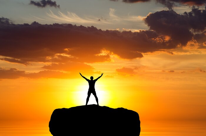 Papier peint  Conquérant des crêtes de montagne