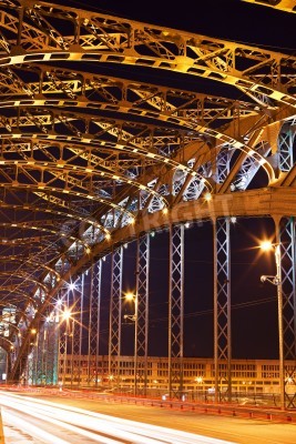 Papier peint  Construction illuminée d'un pont