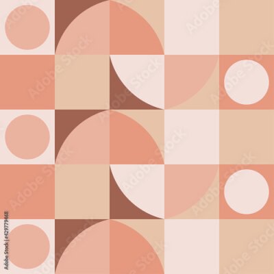 Papier peint  contemporary abstract mid-century modern retro geometric seamless pattern background vector illustration