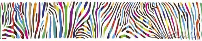 Papier peint  Contexte avec la peau multicolore Zebra