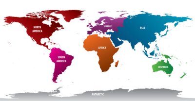 Papier peint  Continents mondiale Avec Gras Couleur