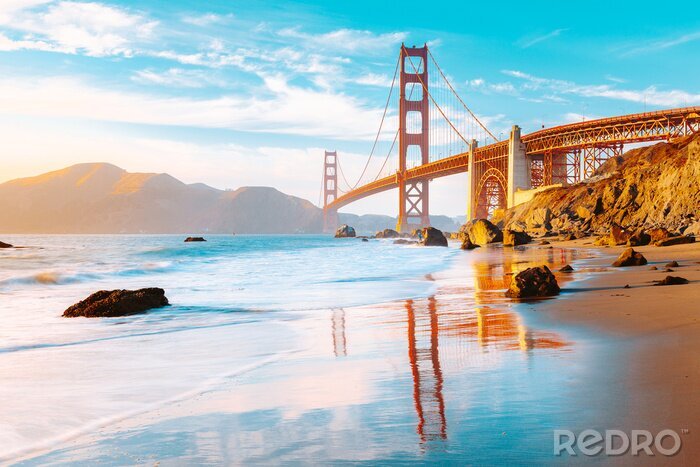 Papier peint  Côte de San Francisco et Golden Gate