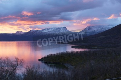 Papier peint  Coucher de soleil en Suède