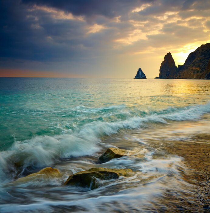 Papier peint  Coucher de soleil sur l'océan