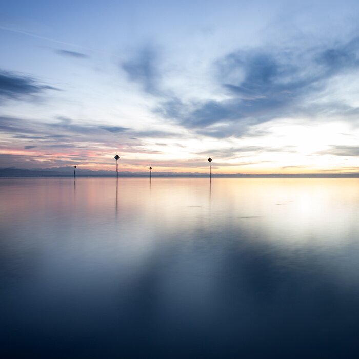 Papier peint  Coucher de soleil sur le lac de Constance