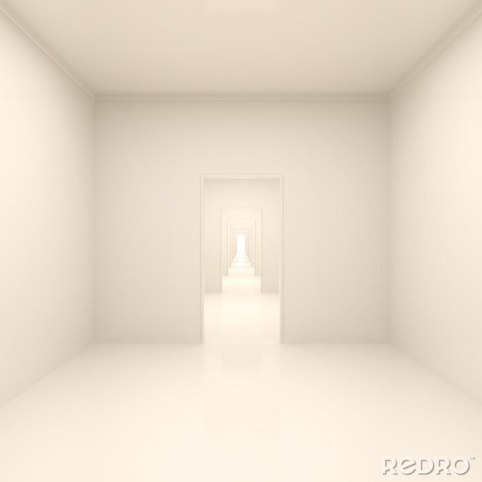 Papier peint  Couloir avec un effet de profondeur