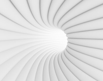 Papier peint  Couloir blanc abstrait en 3D