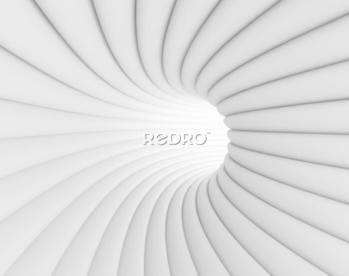 Papier peint  Couloir blanc abstrait en 3D