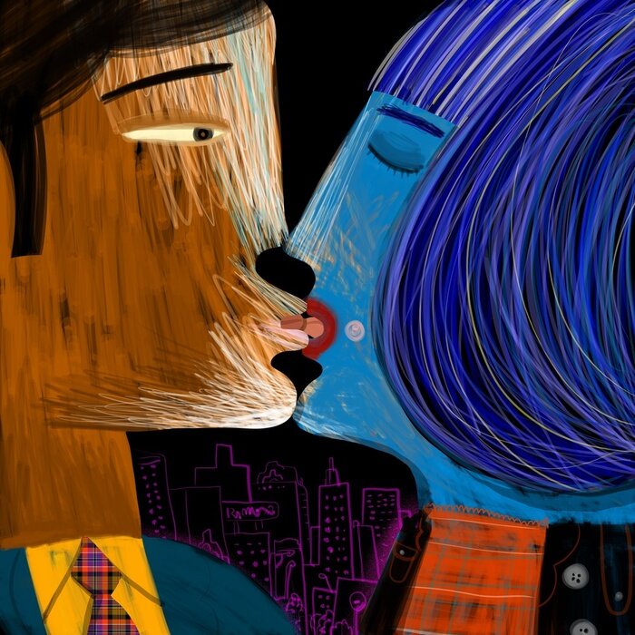 Papier peint  Couple amoureux