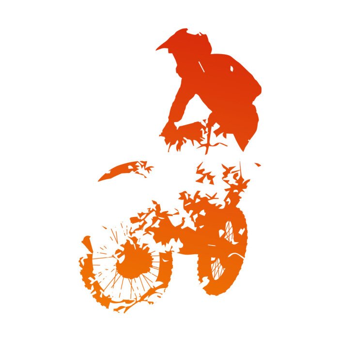 Papier peint  Coureur de motocross Résumé orange